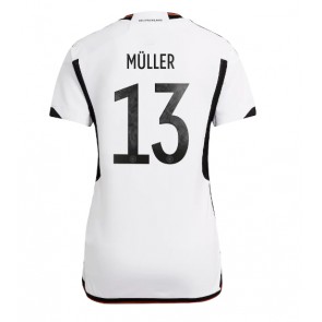 Niemcy Thomas Muller #13 Koszulka Podstawowych Kobiety MŚ 2022 Krótki Rękaw